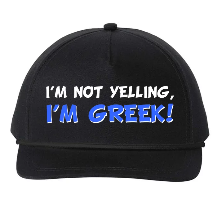 I'm Not Yelling, I'm Greek! Snapback Five-Panel Rope Hat