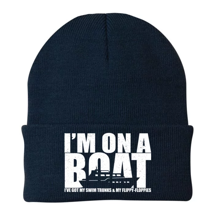 I'm On A Boat Funny Cruise Vacation Knit Cap Winter Beanie