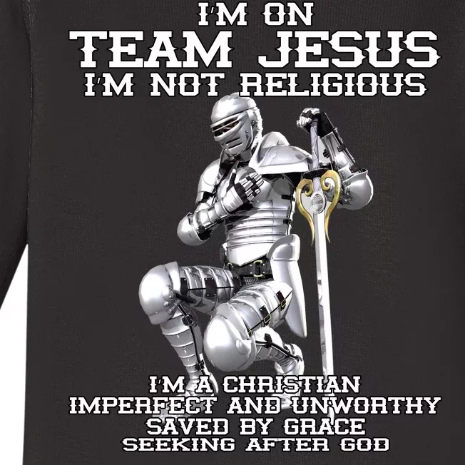 I'm On Team Jesus Baby Long Sleeve Bodysuit