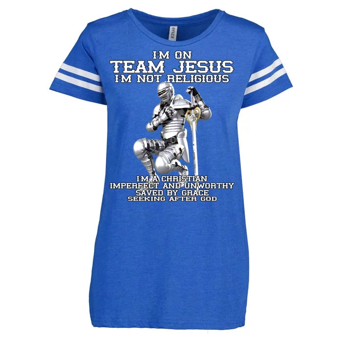 I'm On Team Jesus Enza Ladies Jersey Football T-Shirt