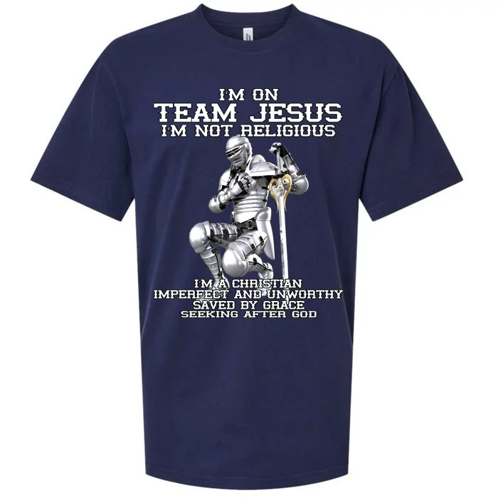 I'm On Team Jesus Sueded Cloud Jersey T-Shirt