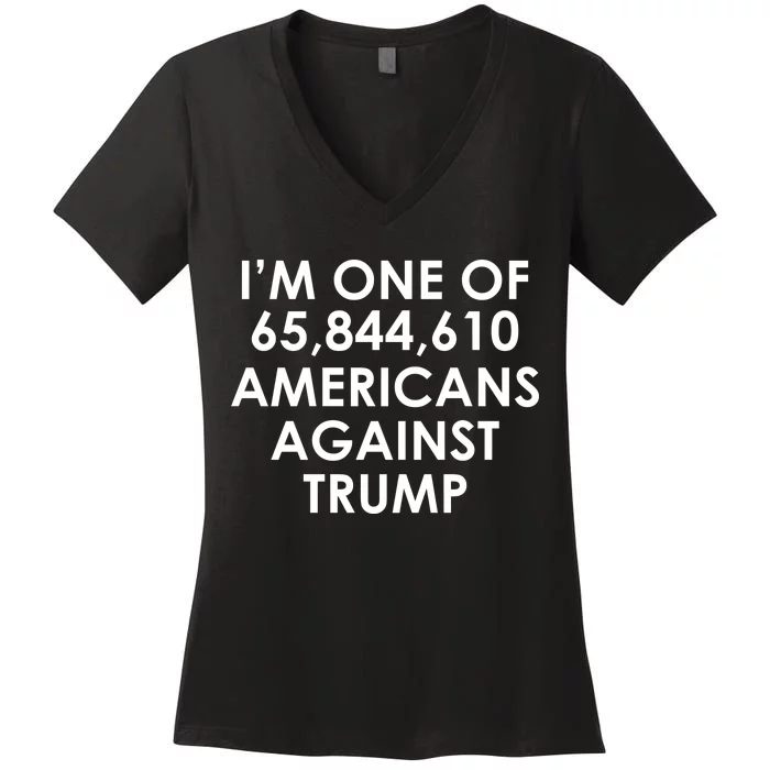 I'm One of the Americans Against Donald Trump Women's V-Neck T-Shirt