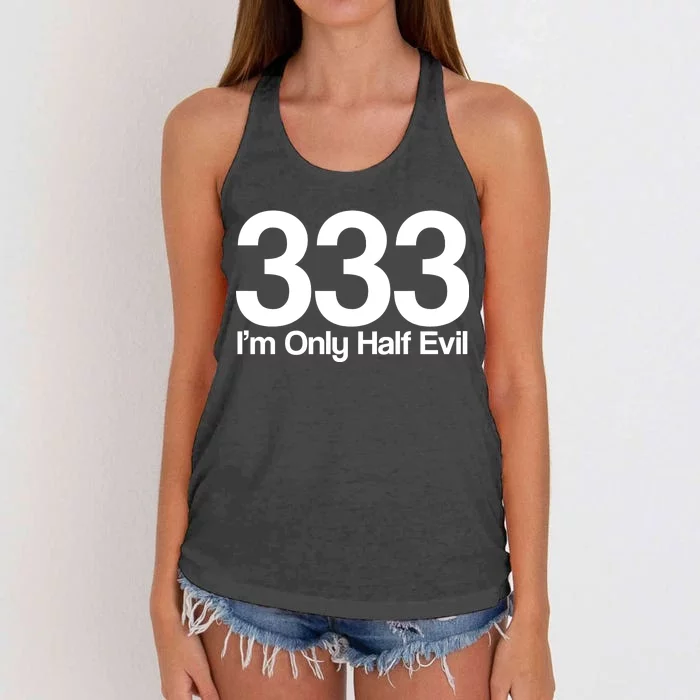 I'm Only Half Evil Women's Knotted Racerback Tank