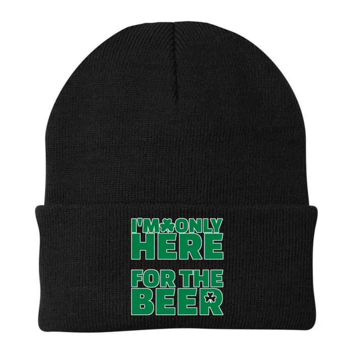 I'm Only Here For The Beer St Patricks Funny Knit Cap Winter Beanie