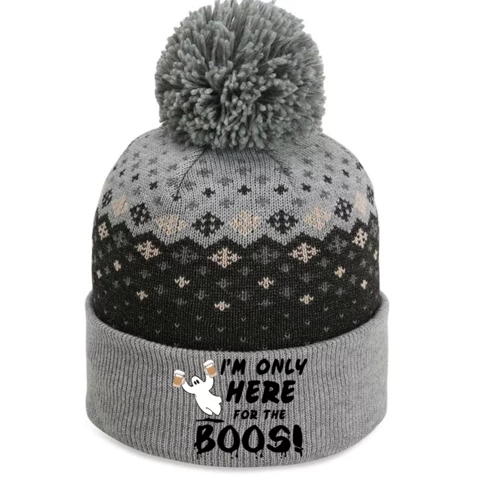 I'm Only here For The Boos! Ghost The Baniff Cuffed Pom Beanie