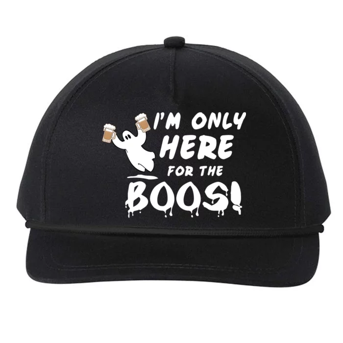 I'm Only here For The Boos! Ghost Snapback Five-Panel Rope Hat