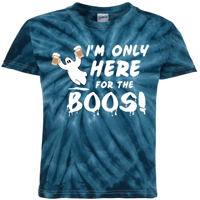 I'm Only here For The Boos! Ghost Kids Tie-Dye T-Shirt