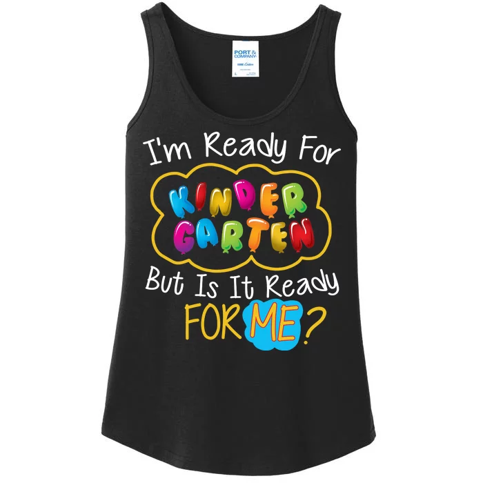 I'm Ready Kids First Day Of Kindergarten Ladies Essential Tank