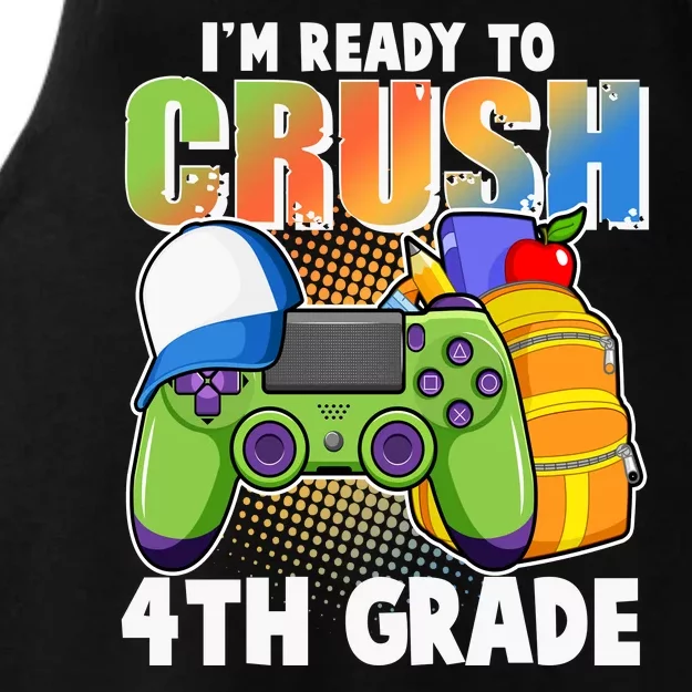 I'm Ready To Crush 4th Grade Video Gamer Ladies Tri-Blend Wicking Tank