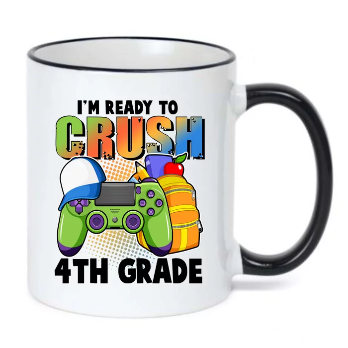 I'm Ready To Crush 4th Grade Video Gamer Black Color Changing Mug