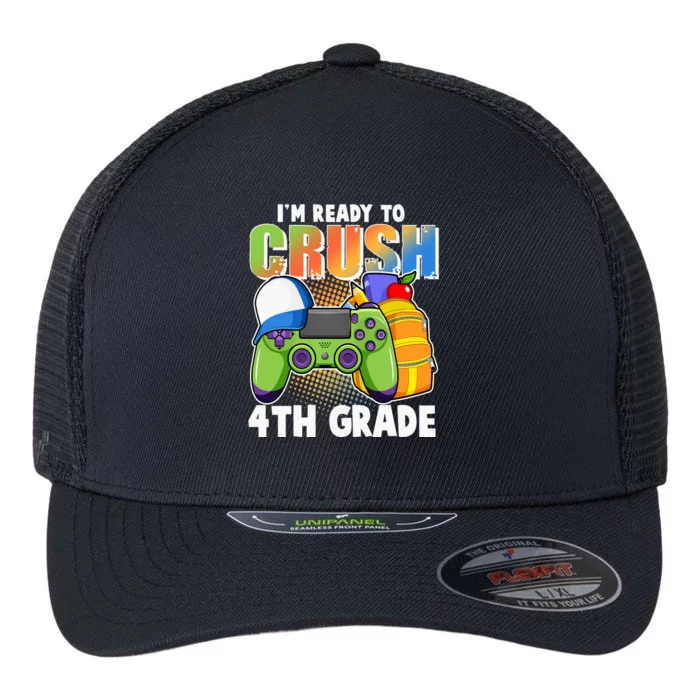 I'm Ready To Crush 4th Grade Video Gamer Flexfit Unipanel Trucker Cap