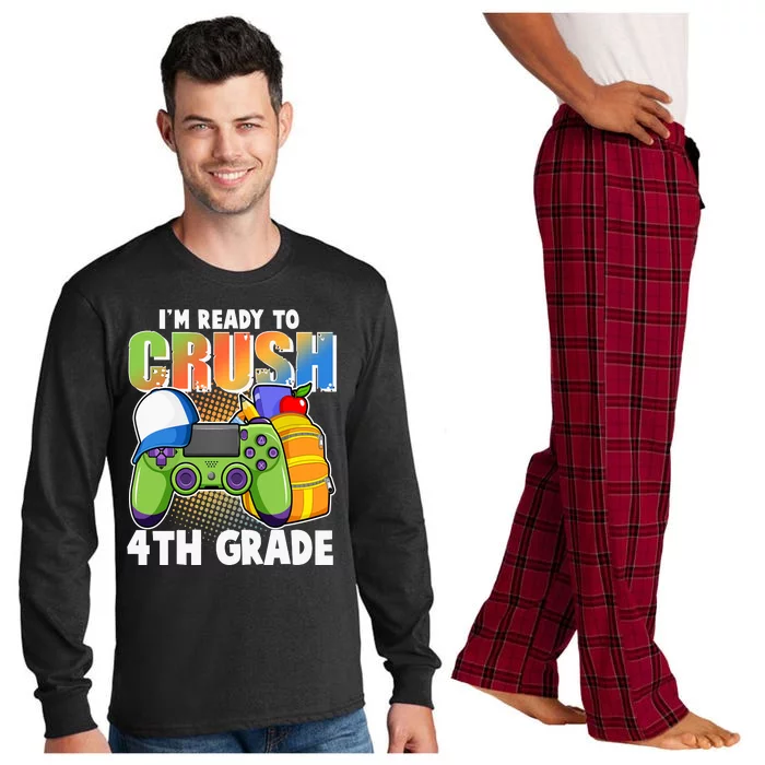 I'm Ready To Crush 4th Grade Video Gamer Long Sleeve Pajama Set