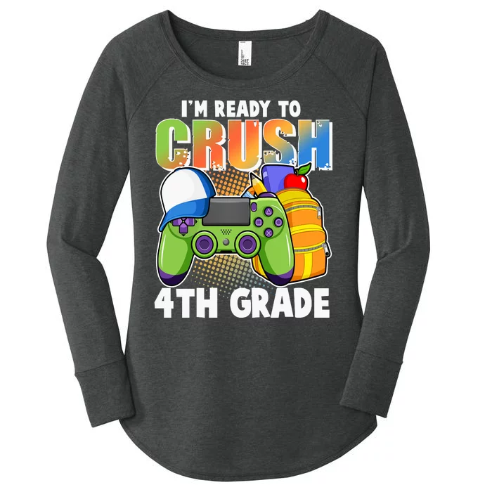 I'm Ready To Crush 4th Grade Video Gamer Women's Perfect Tri Tunic Long Sleeve Shirt