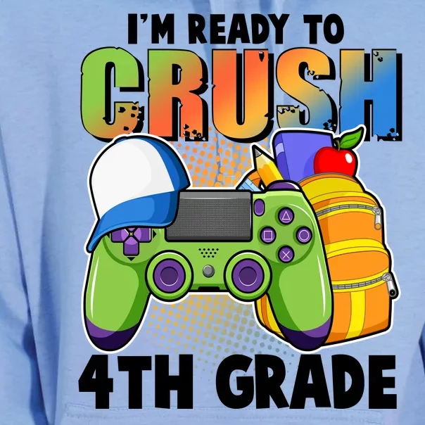 I'm Ready To Crush 4th Grade Video Gamer Unisex Surf Hoodie