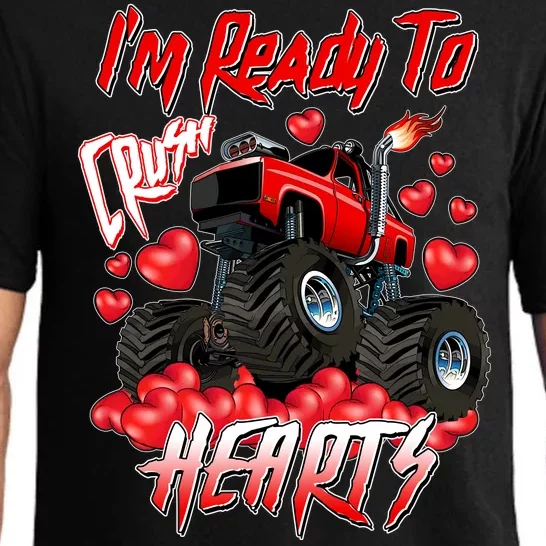 I'm Ready To Crush Hearts Monster Truck Valentine's Day Pajama Set