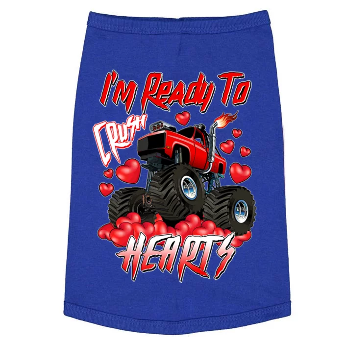 I'm Ready To Crush Hearts Monster Truck Valentine's Day Doggie Tank