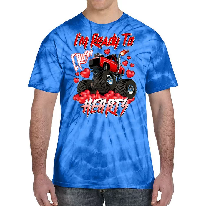 I'm Ready To Crush Hearts Monster Truck Valentine's Day Tie-Dye T-Shirt