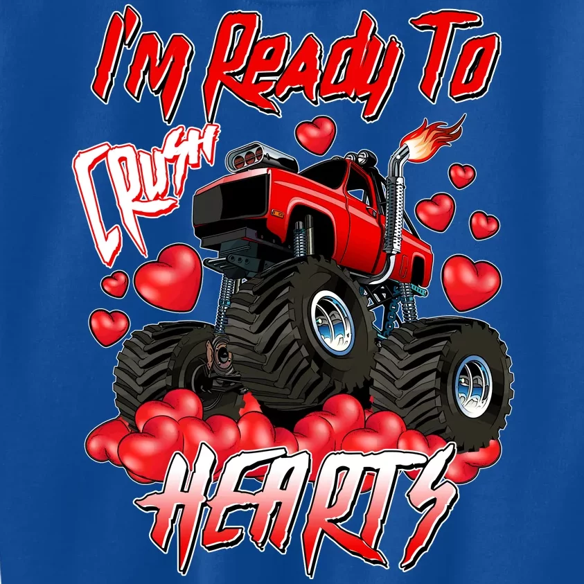 I'm Ready To Crush Hearts Monster Truck Valentine's Day Kids Sweatshirt