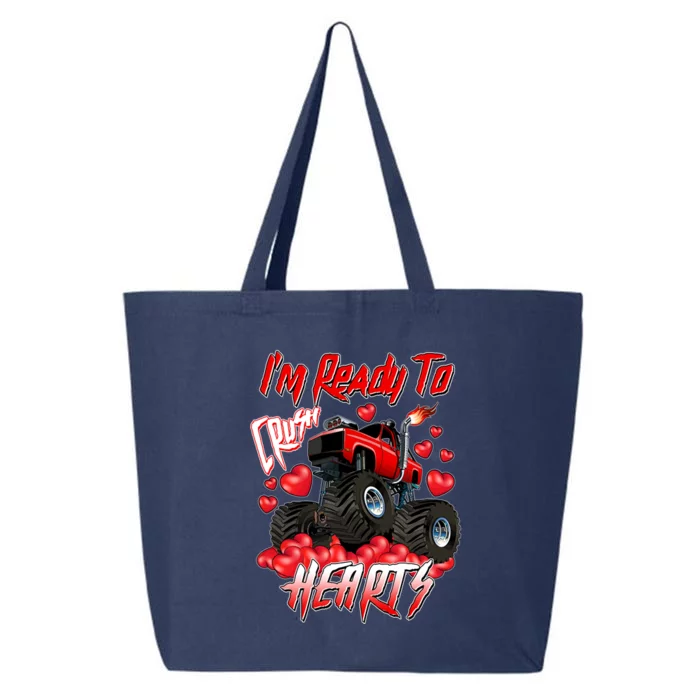 I'm Ready To Crush Hearts Monster Truck Valentine's Day 25L Jumbo Tote