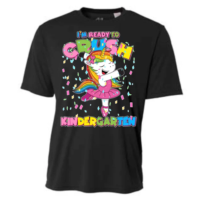 I'm Ready To Crush Kindergarten Cute Unicorn Cooling Performance Crew T-Shirt