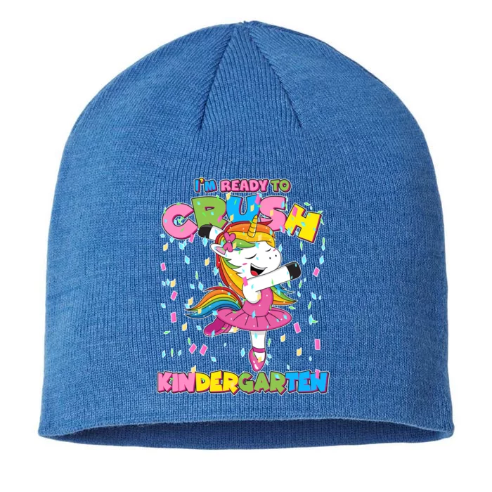 I'm Ready To Crush Kindergarten Cute Unicorn 8 1/2in Sustainable Knit Beanie