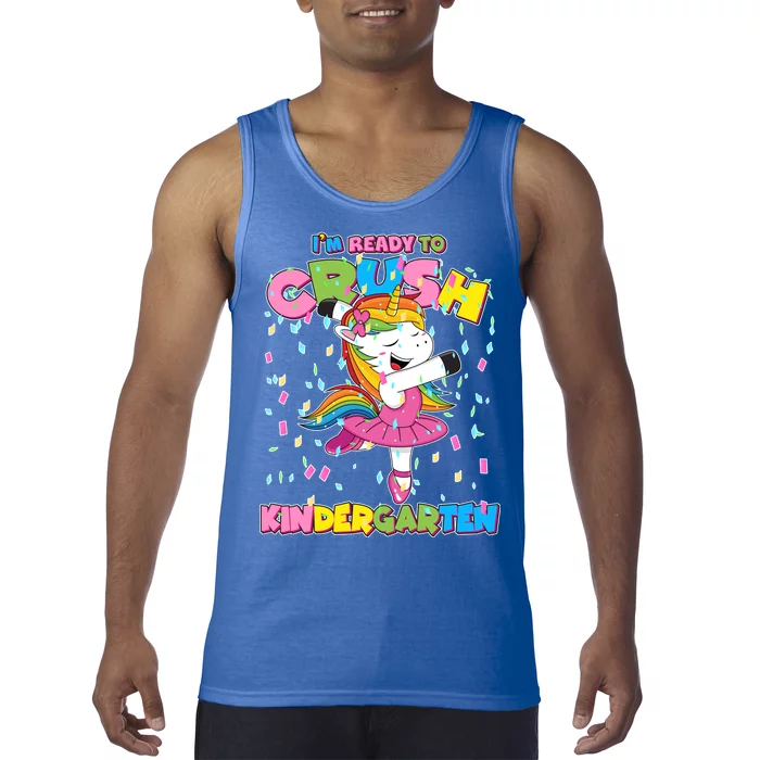 I'm Ready To Crush Kindergarten Cute Unicorn Tank Top