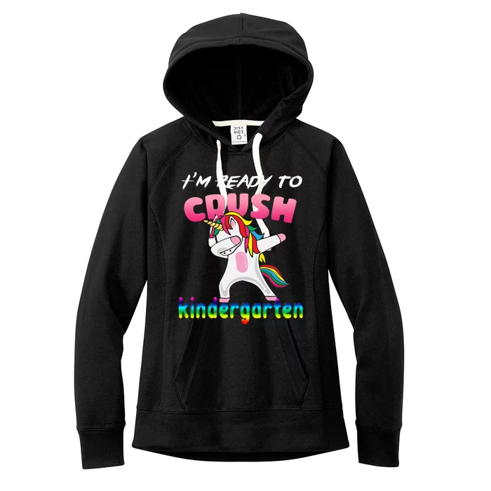 I'm Ready To Crush Kindergarten Cute Unicorn Dab Women's Fleece Hoodie