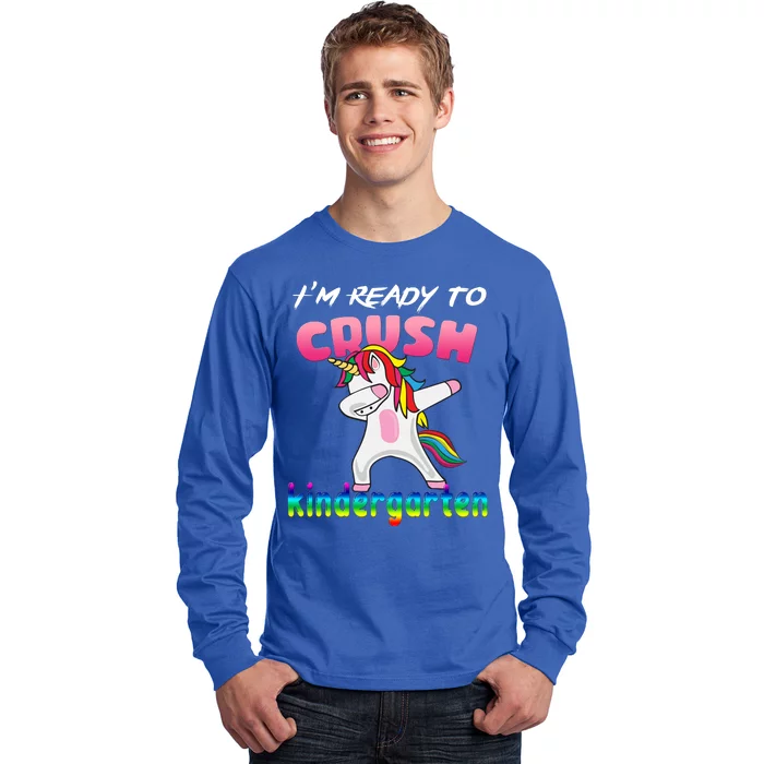 I'm Ready To Crush Kindergarten Cute Unicorn Dab Long Sleeve Shirt