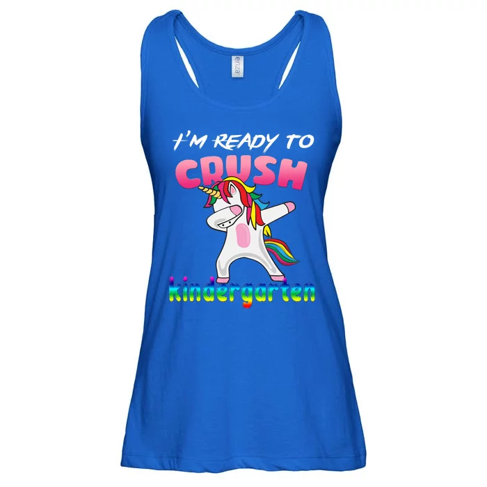 I'm Ready To Crush Kindergarten Cute Unicorn Dab Ladies Essential Flowy Tank