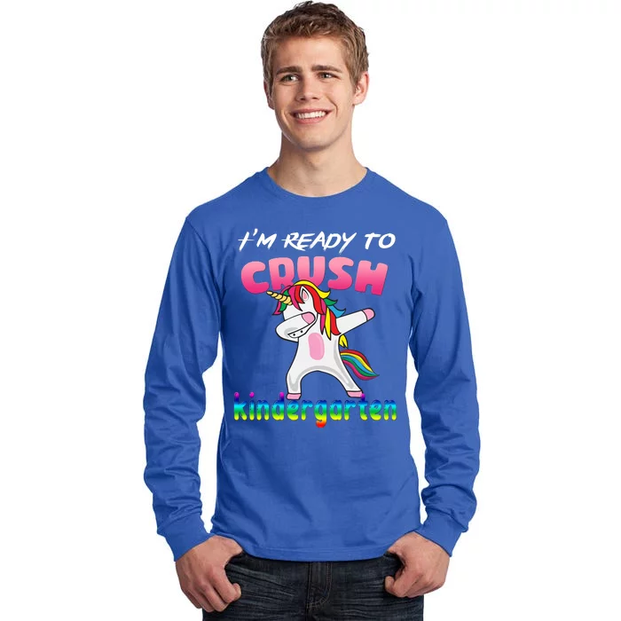 I'm Ready To Crush Kindergarten Cute Unicorn Dab Tall Long Sleeve T-Shirt