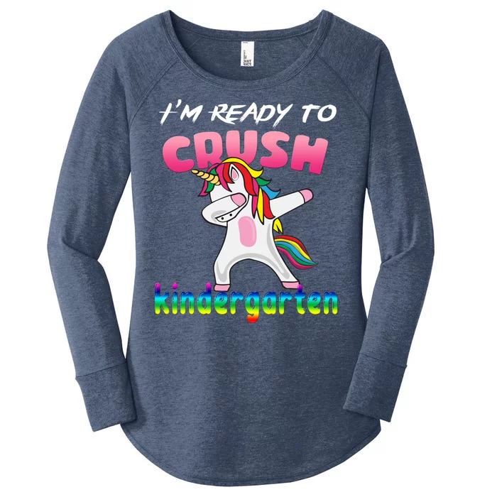 I'm Ready To Crush Kindergarten Cute Unicorn Dab Women's Perfect Tri Tunic Long Sleeve Shirt