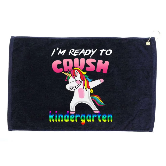 I'm Ready To Crush Kindergarten Cute Unicorn Dab Grommeted Golf Towel