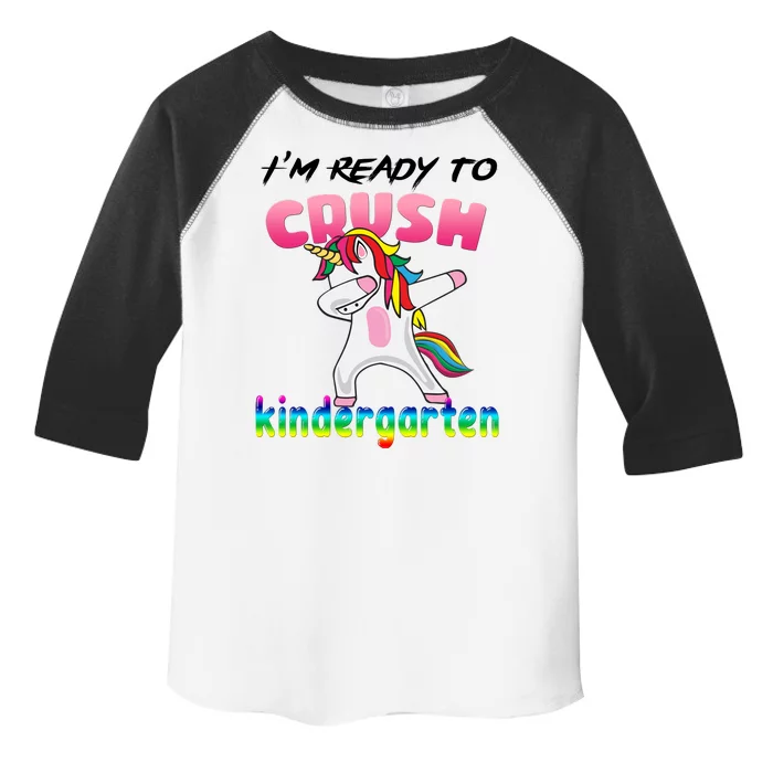 I'm Ready To Crush Kindergarten Cute Unicorn Dab Toddler Fine Jersey T-Shirt