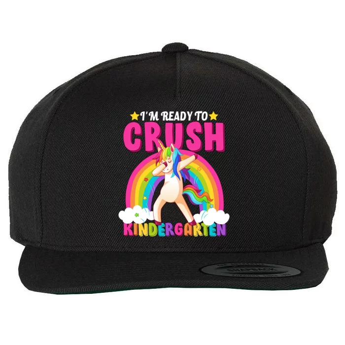 I'm Ready To Crush Kindergarten Unicorn Rainbow Wool Snapback Cap