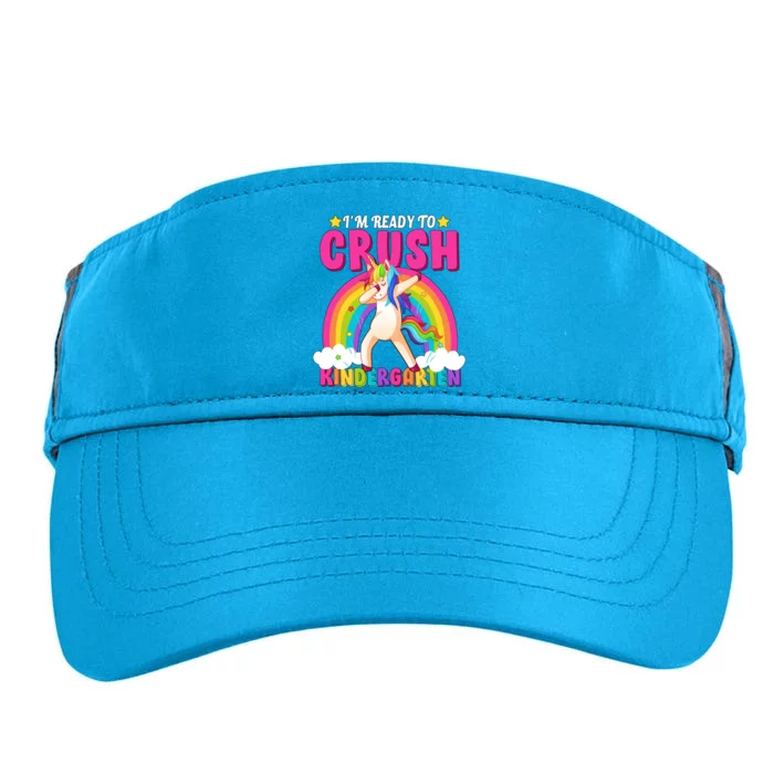 I'm Ready To Crush Kindergarten Unicorn Rainbow Adult Drive Performance Visor