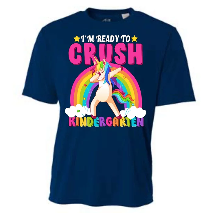 I'm Ready To Crush Kindergarten Unicorn Rainbow Cooling Performance Crew T-Shirt