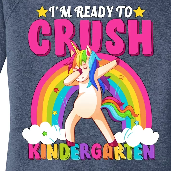 I'm Ready To Crush Kindergarten Unicorn Rainbow Women's Perfect Tri Tunic Long Sleeve Shirt