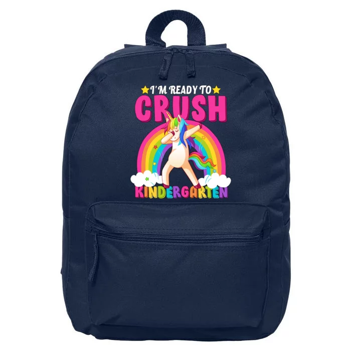 I'm Ready To Crush Kindergarten Unicorn Rainbow 16 in Basic Backpack