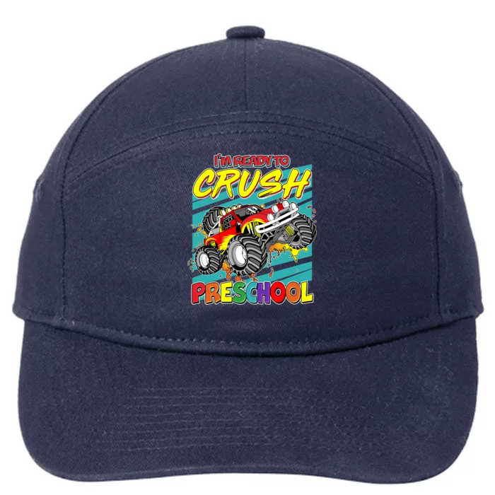 I'm Ready To Crush Preschool Monster Truck Madness 7-Panel Snapback Hat