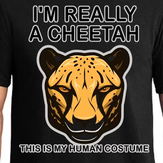 I'm Really A Cheetah Human Costume Pajama Set