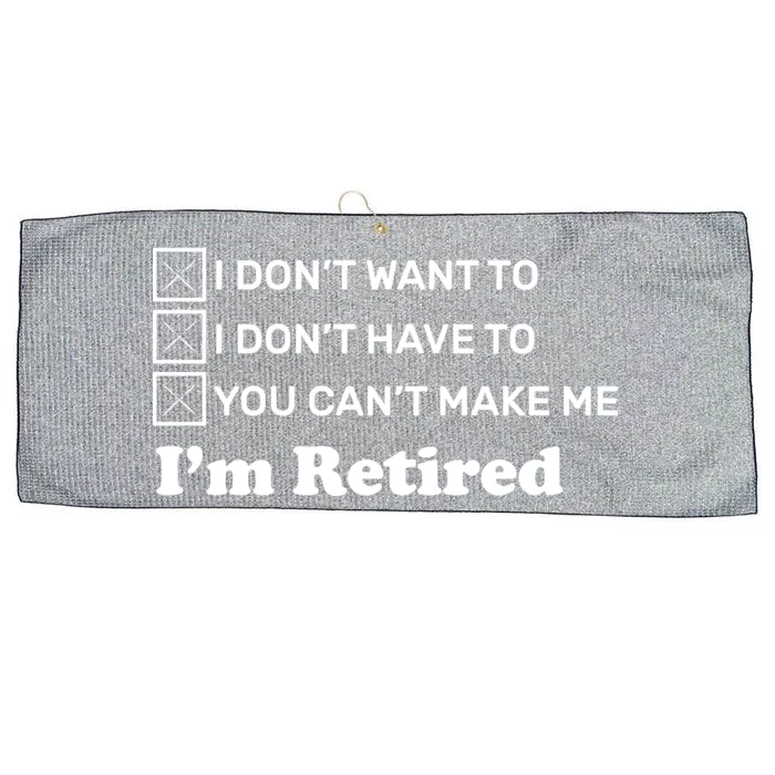 I'm Retired Large Microfiber Waffle Golf Towel