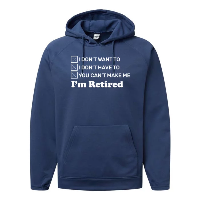 I'm Retired Performance Fleece Hoodie