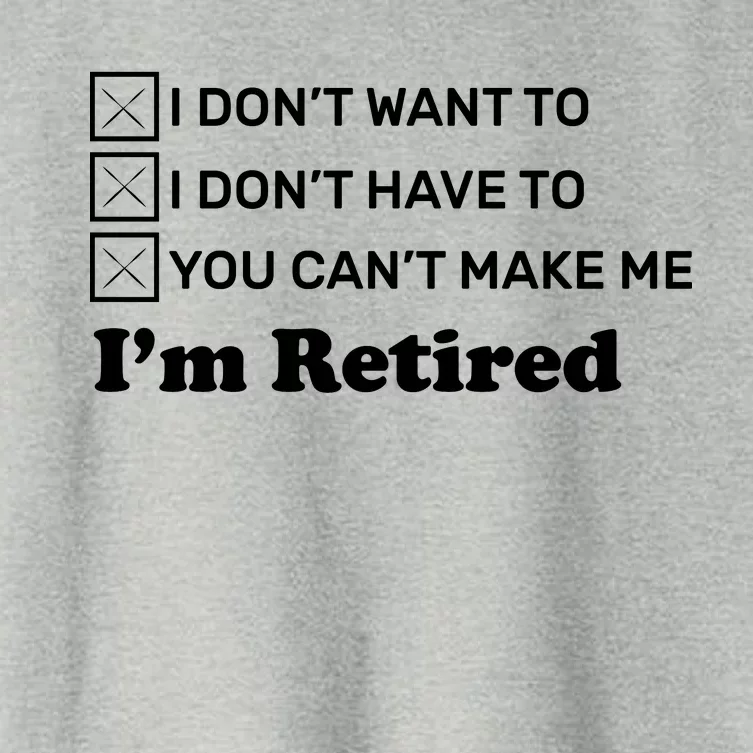 I'm Retired Women's Crop Top Tee