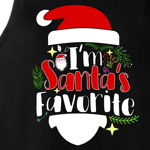 I'm Santa's Favorite Christmas Ladies Tri-Blend Wicking Tank