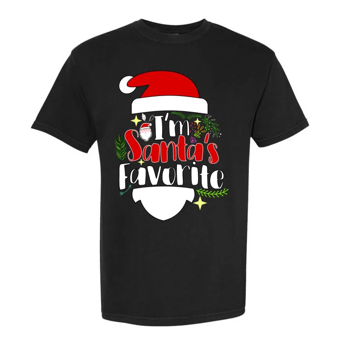 I'm Santa's Favorite Christmas Garment-Dyed Heavyweight T-Shirt