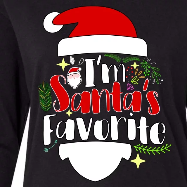 I'm Santa's Favorite Christmas Womens Cotton Relaxed Long Sleeve T-Shirt