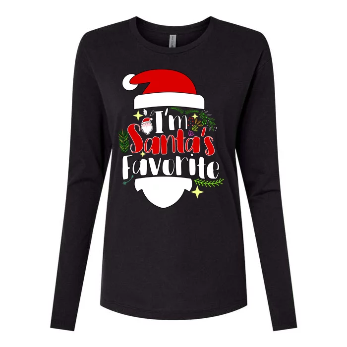 I'm Santa's Favorite Christmas Womens Cotton Relaxed Long Sleeve T-Shirt