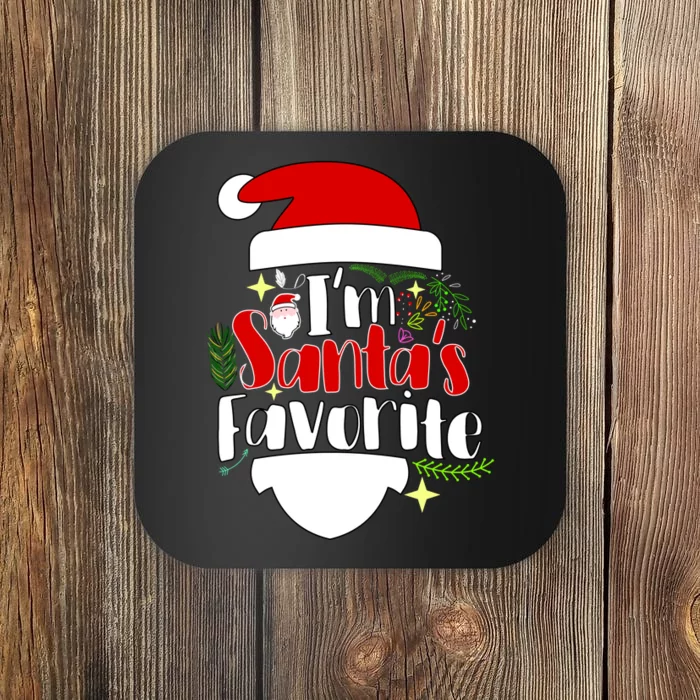 I'm Santa's Favorite Christmas Coaster