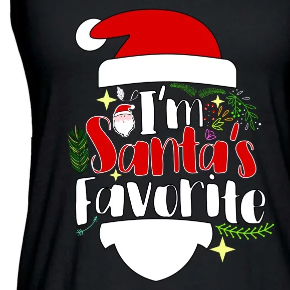 I'm Santa's Favorite Christmas Ladies Essential Flowy Tank