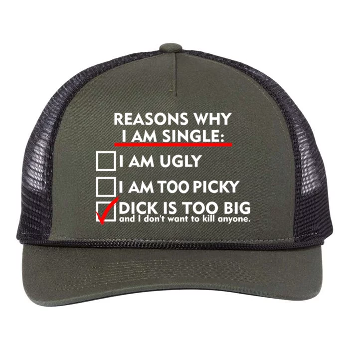 I'm Single Because It's Too Big Retro Rope Trucker Hat Cap